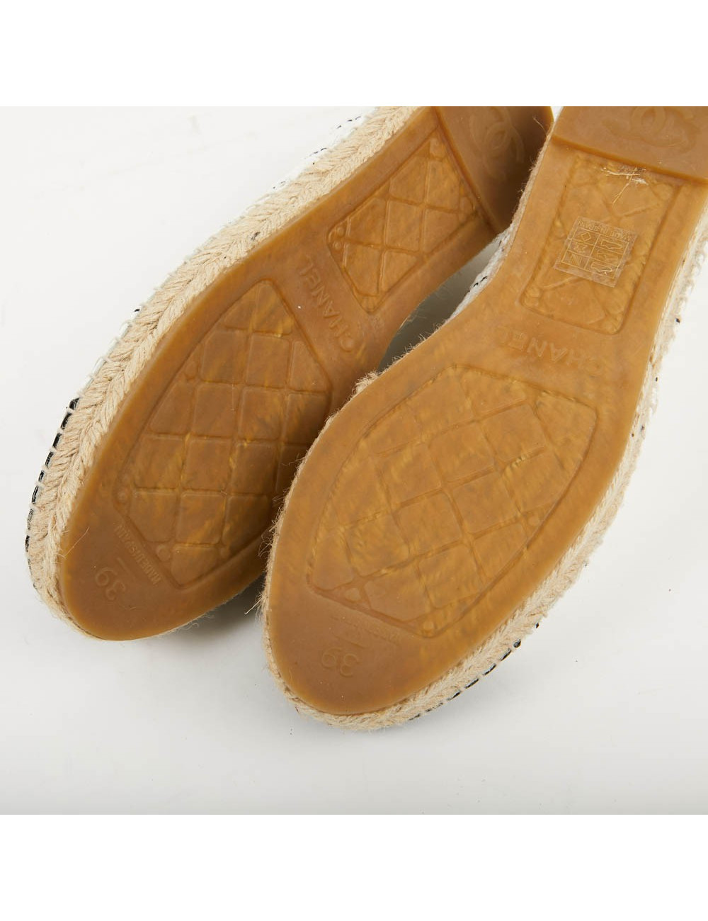 CHANEL Espadrilles Tweed Pat T 39