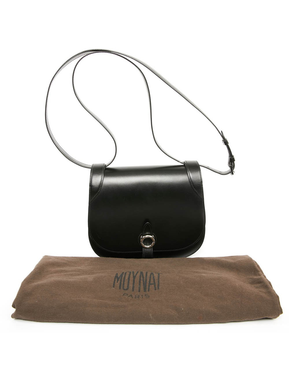 Sac à main MOYNAT cuir lisse noir