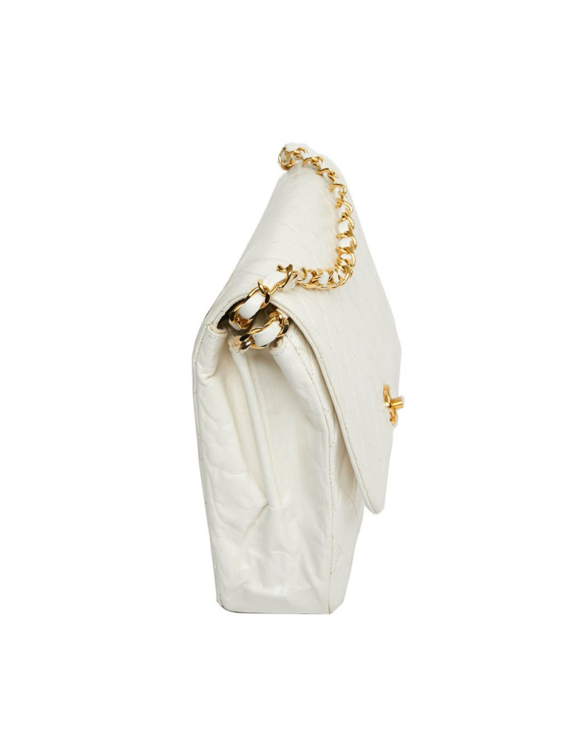 Sac CHANEL Vintage cuir blanc