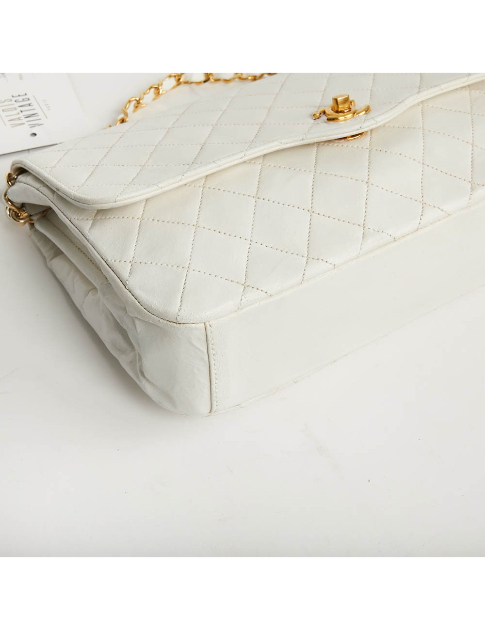 Sac CHANEL Vintage cuir blanc