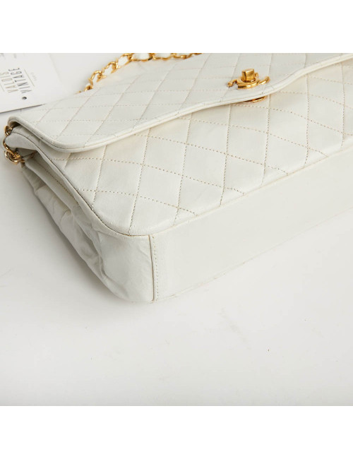 Sac CHANEL Vintage cuir blanc