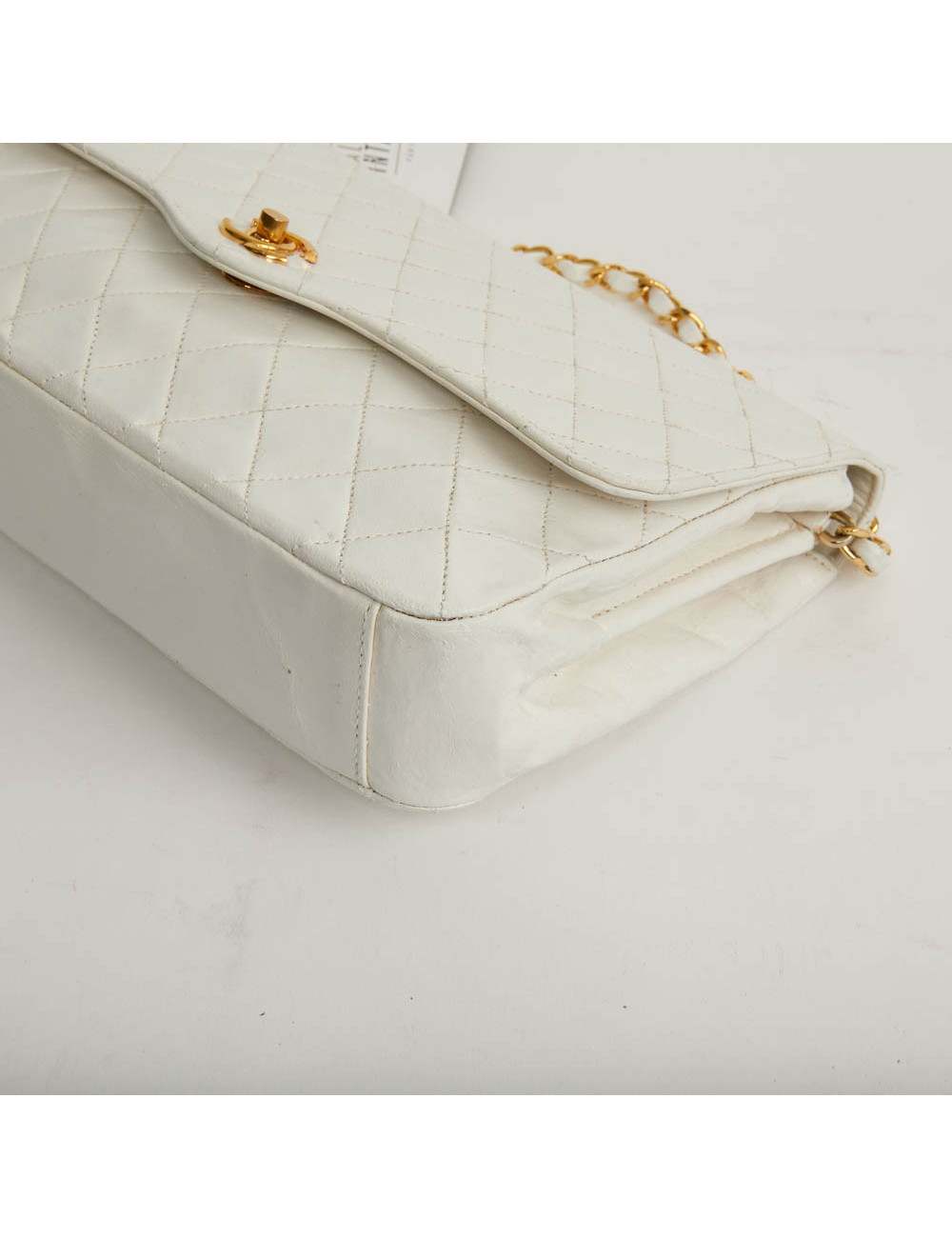 Sac CHANEL Vintage cuir blanc