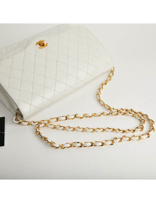 Sac CHANEL Vintage cuir blanc