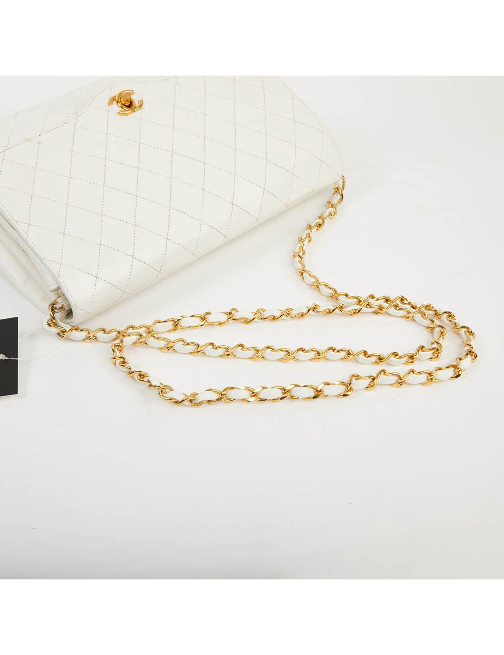 Sac CHANEL Vintage cuir blanc