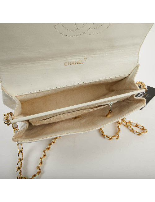 Sac CHANEL Vintage cuir blanc