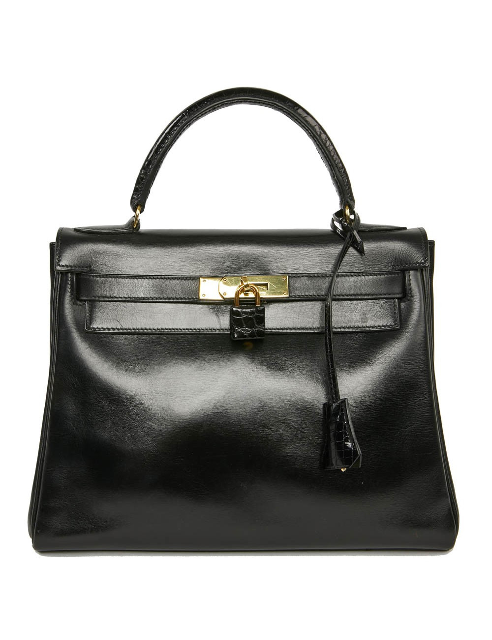 Kelly 28 HERMES cuir box et alligator