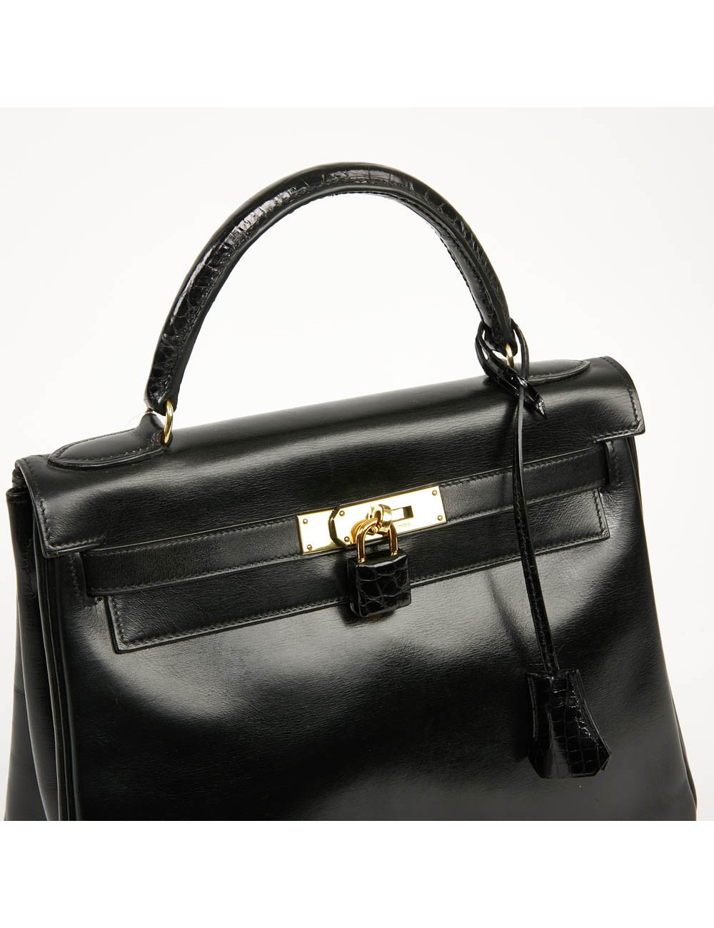 Kelly 28 HERMES cuir box et alligator