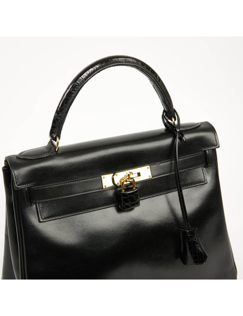 Kelly 28 HERMES cuir box et alligator