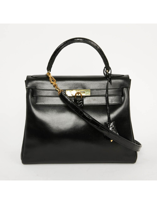 Kelly 28 HERMES cuir box et alligator