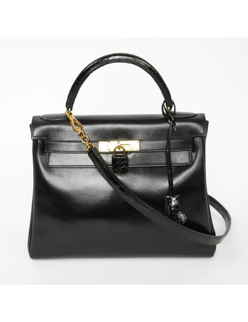 Kelly 28 HERMES cuir box et alligator