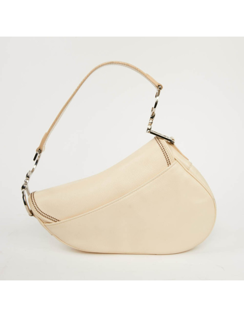 Sac DIOR Saddle cuir beige
