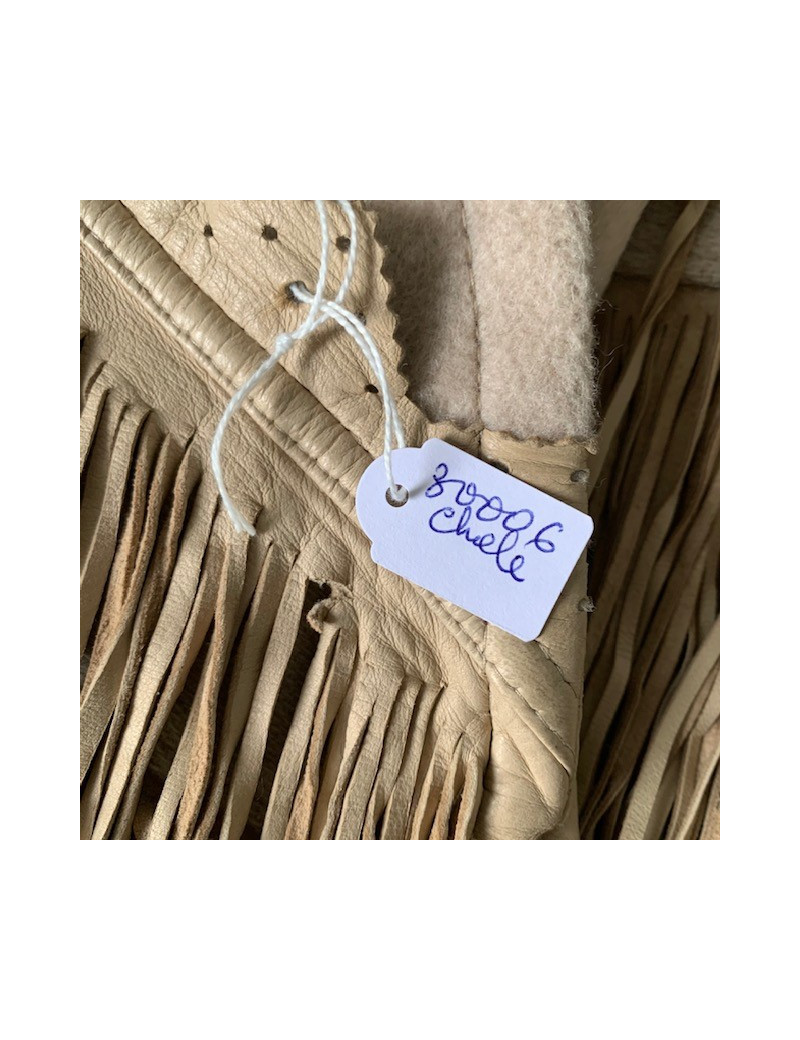 Châle à franges marron