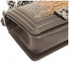 Chanel Boy bag in kaki leather and python 
