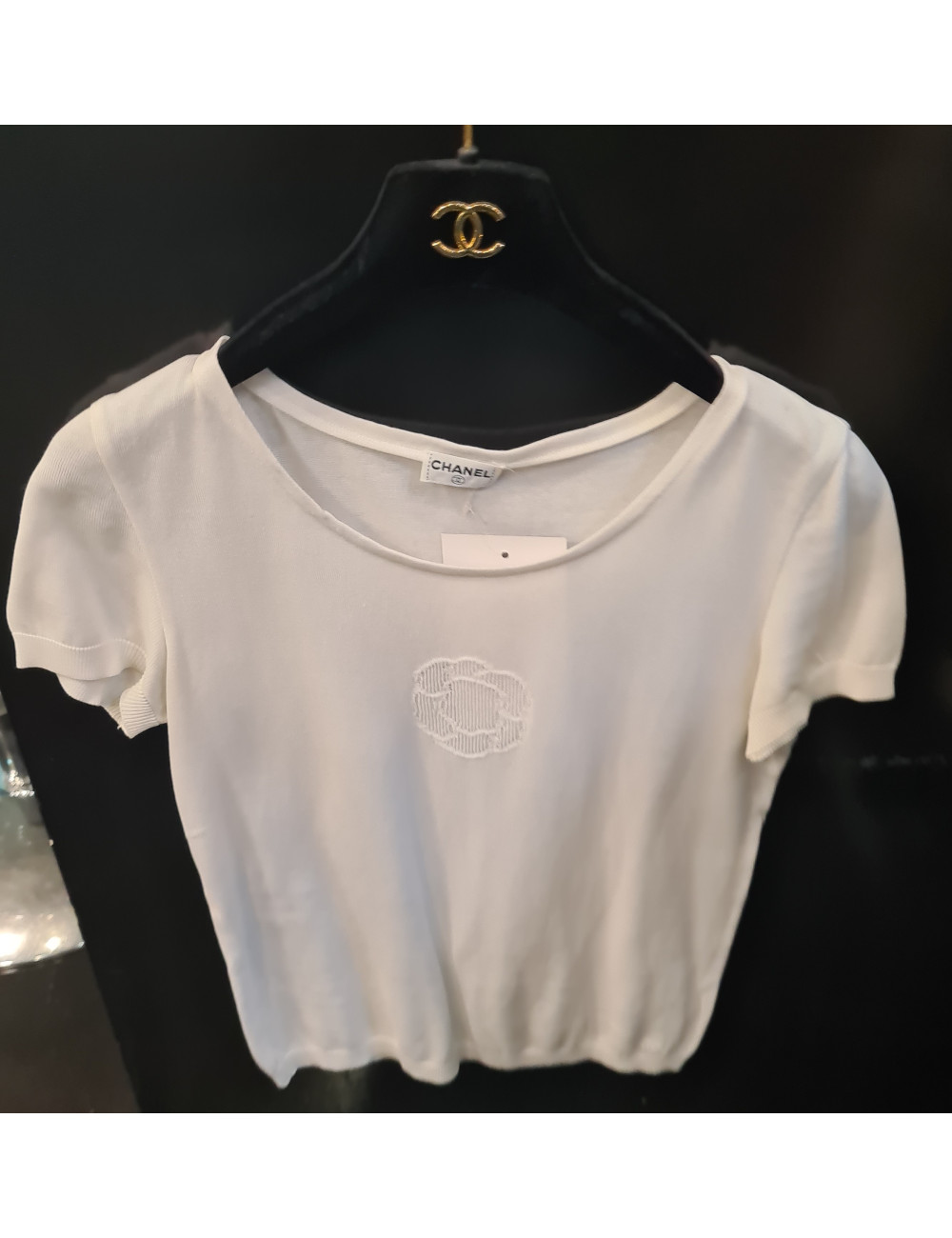 T-shirt CHANEL coton blanc
