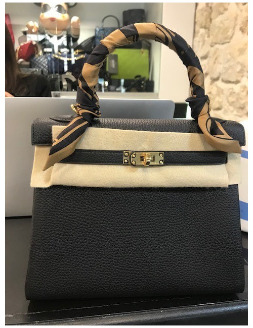 Kelly 25 HERMES togo noir