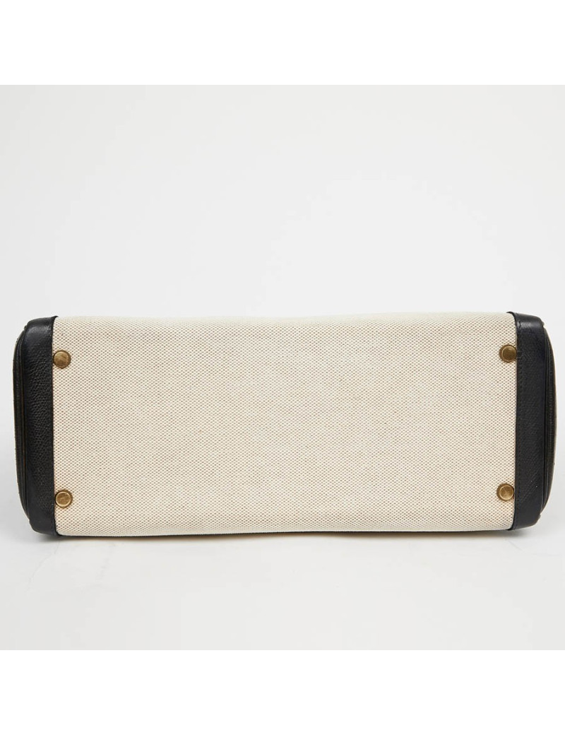 Kelly 32 HERMES toile et cuir