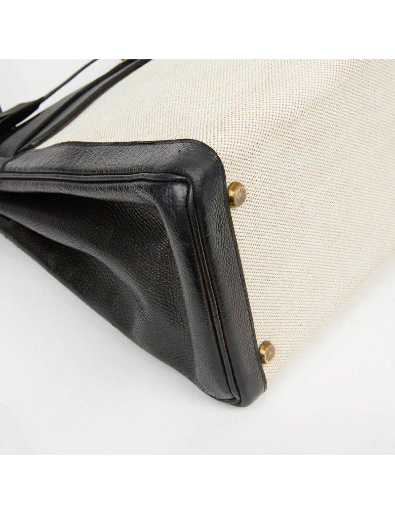 Kelly 32 HERMES toile et cuir