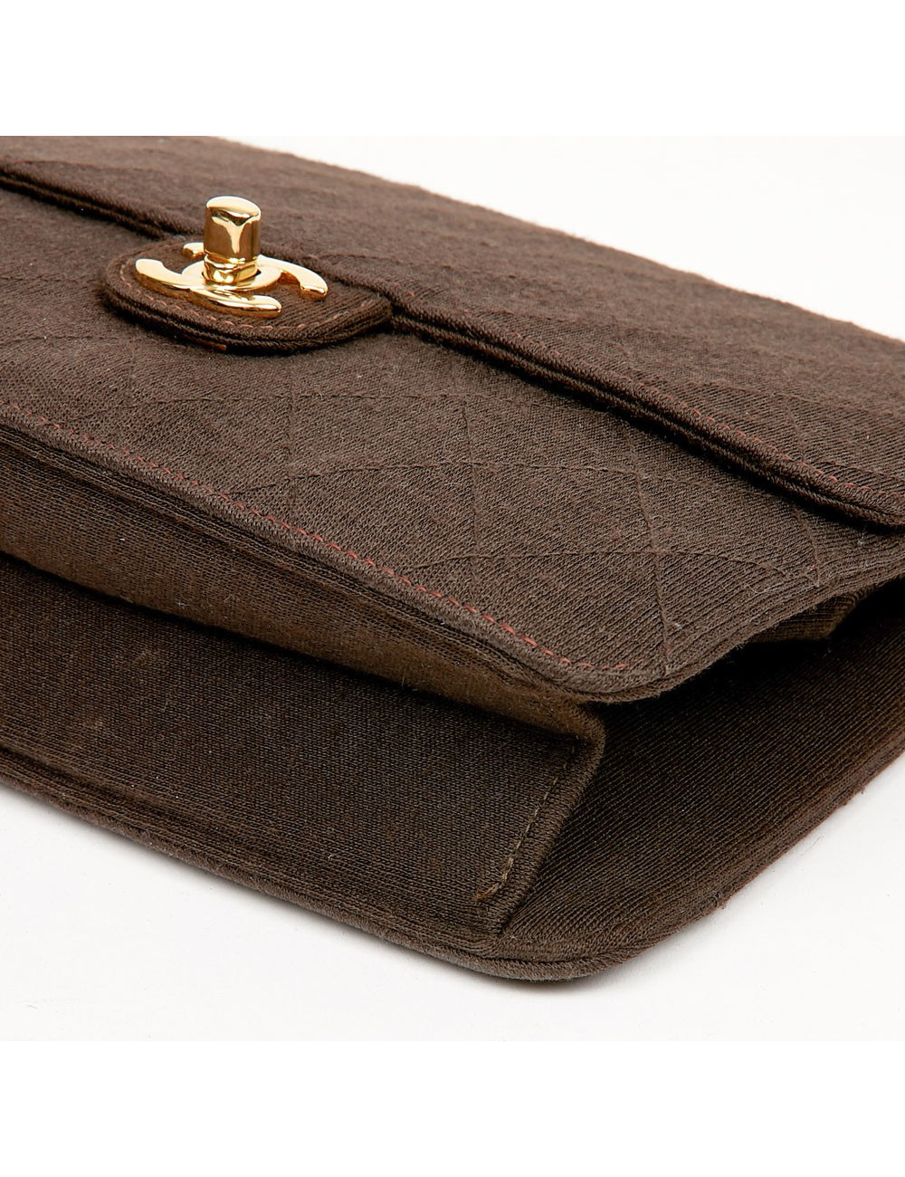 Chanel vintage brown jersey bag