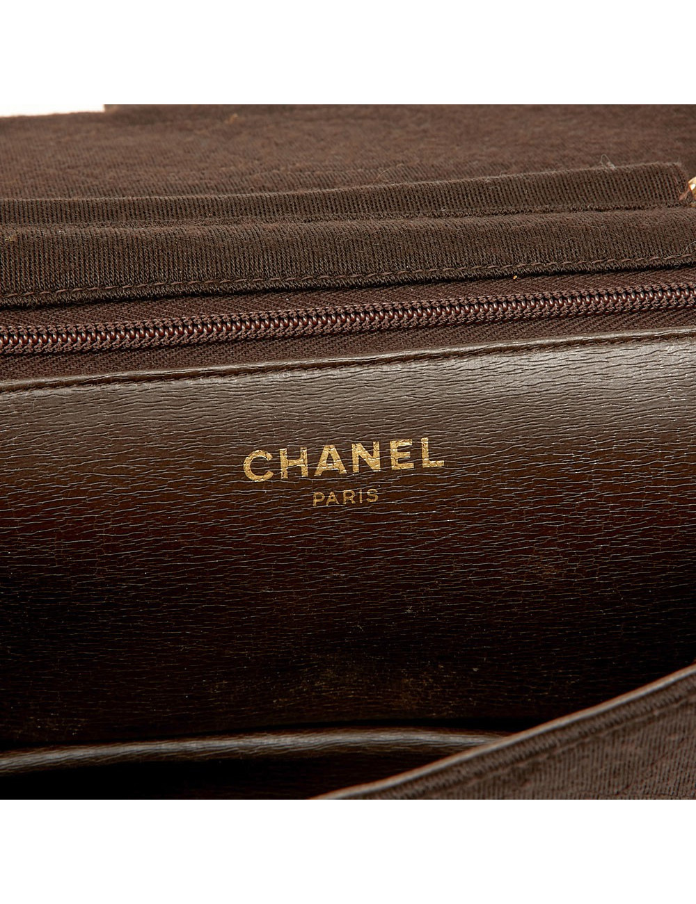 Chanel vintage brown jersey bag