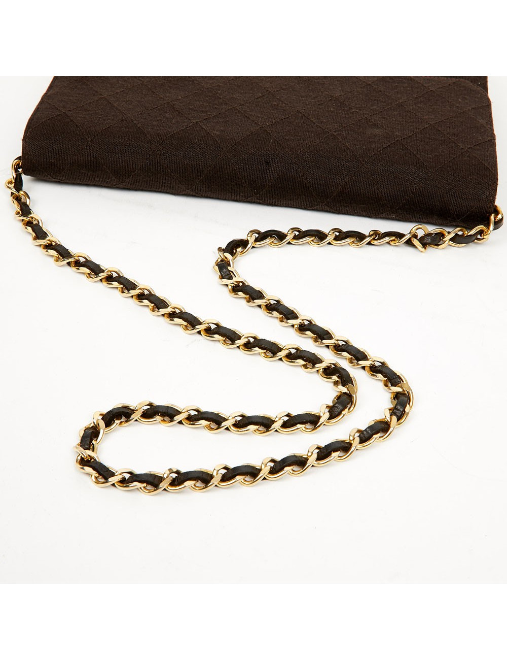 Chanel vintage brown jersey bag