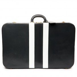 Valise Hermès vintage cuir box bicolore 