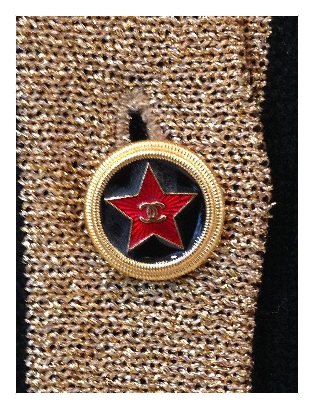 Gilet CHANEL en maille de cachemire noir T38