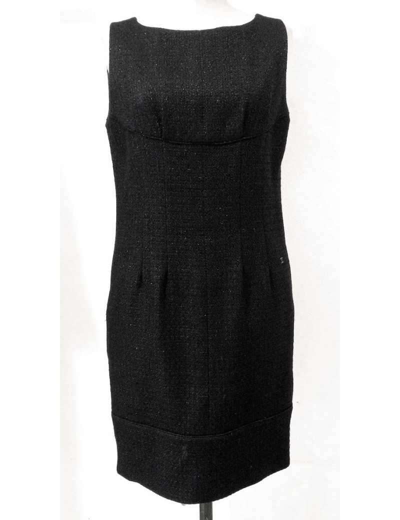 Tailleur avec robe CHANEL noir pailleté