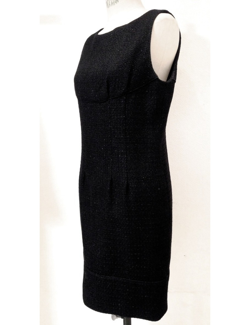 Tailleur avec robe CHANEL noir pailletée