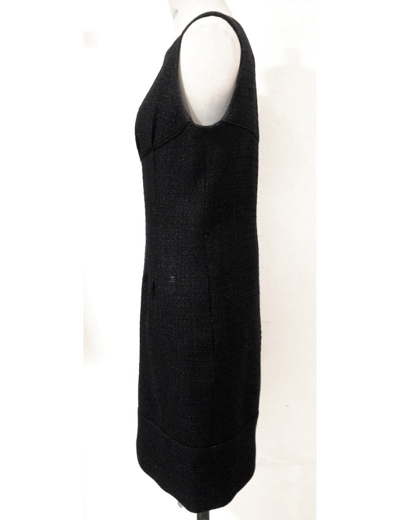 Tailleur avec robe CHANEL noir pailleté