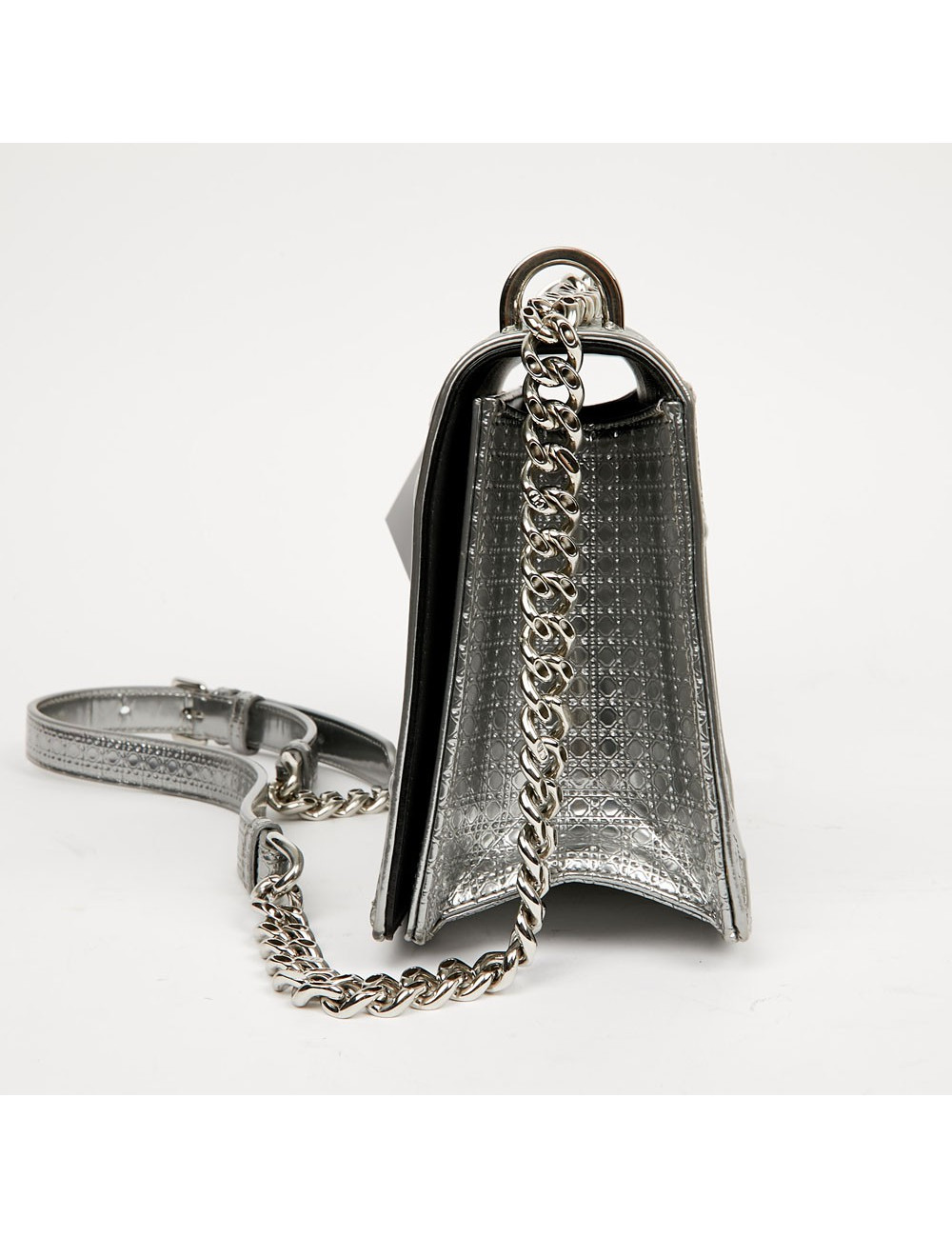 Sac à main Diorama DIOR cuir argent 
