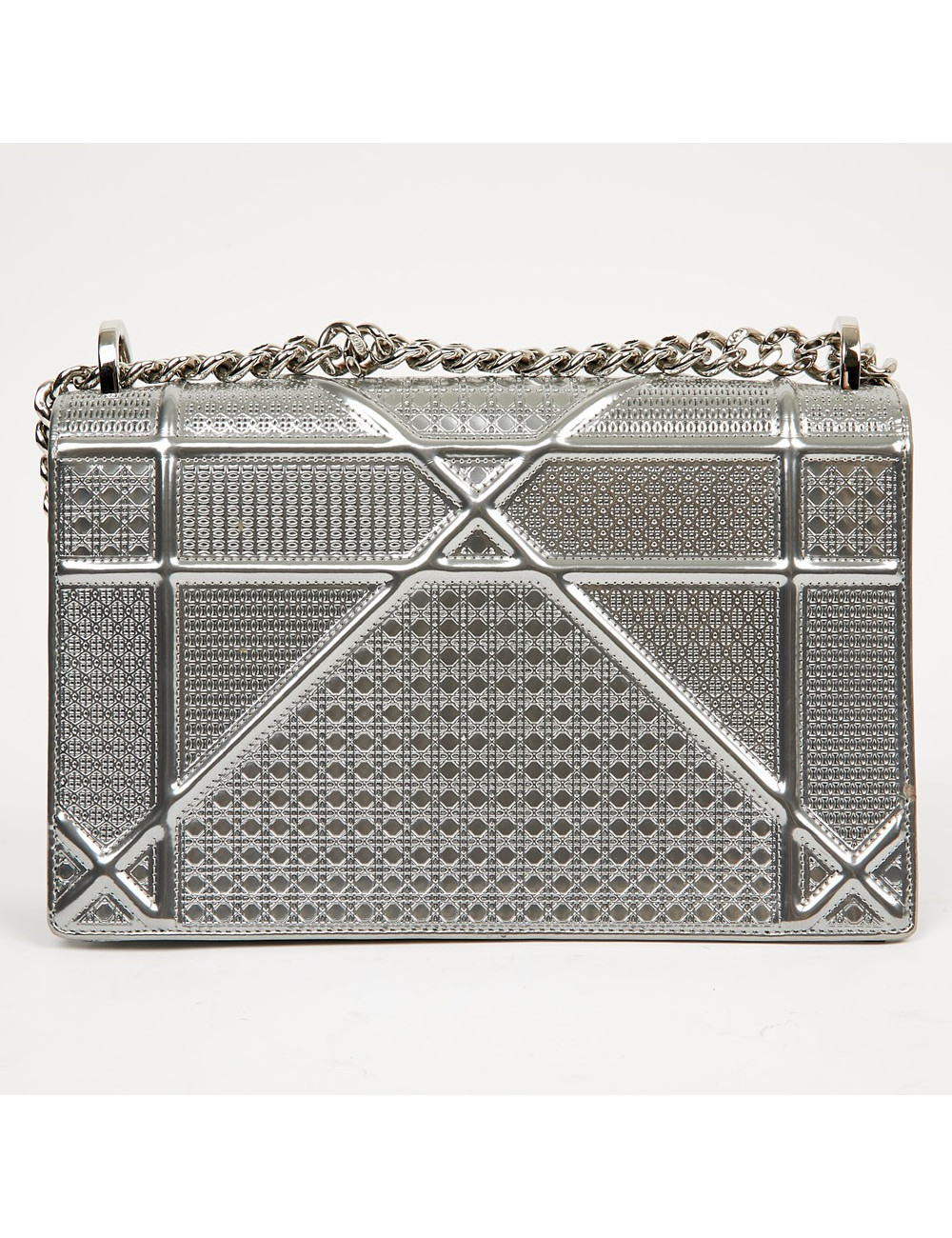 Sac à main Diorama DIOR cuir argent 