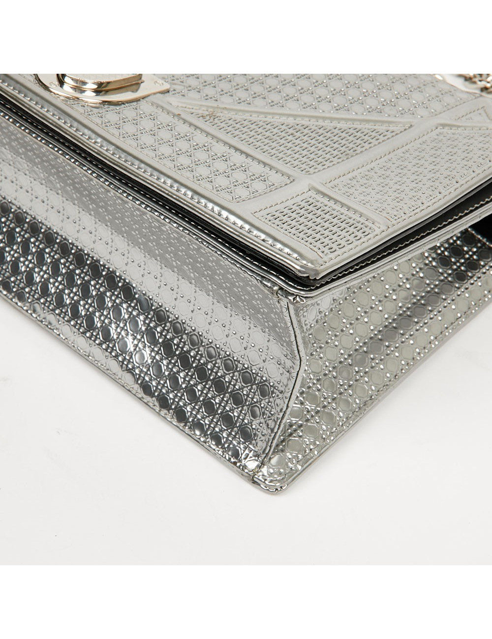 Sac à main Diorama DIOR cuir argent 