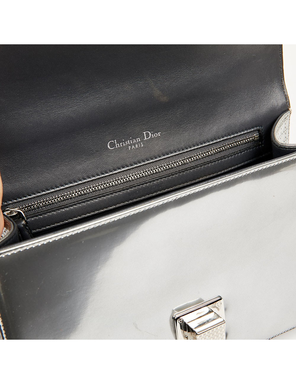 Sac à main Diorama DIOR cuir argent 