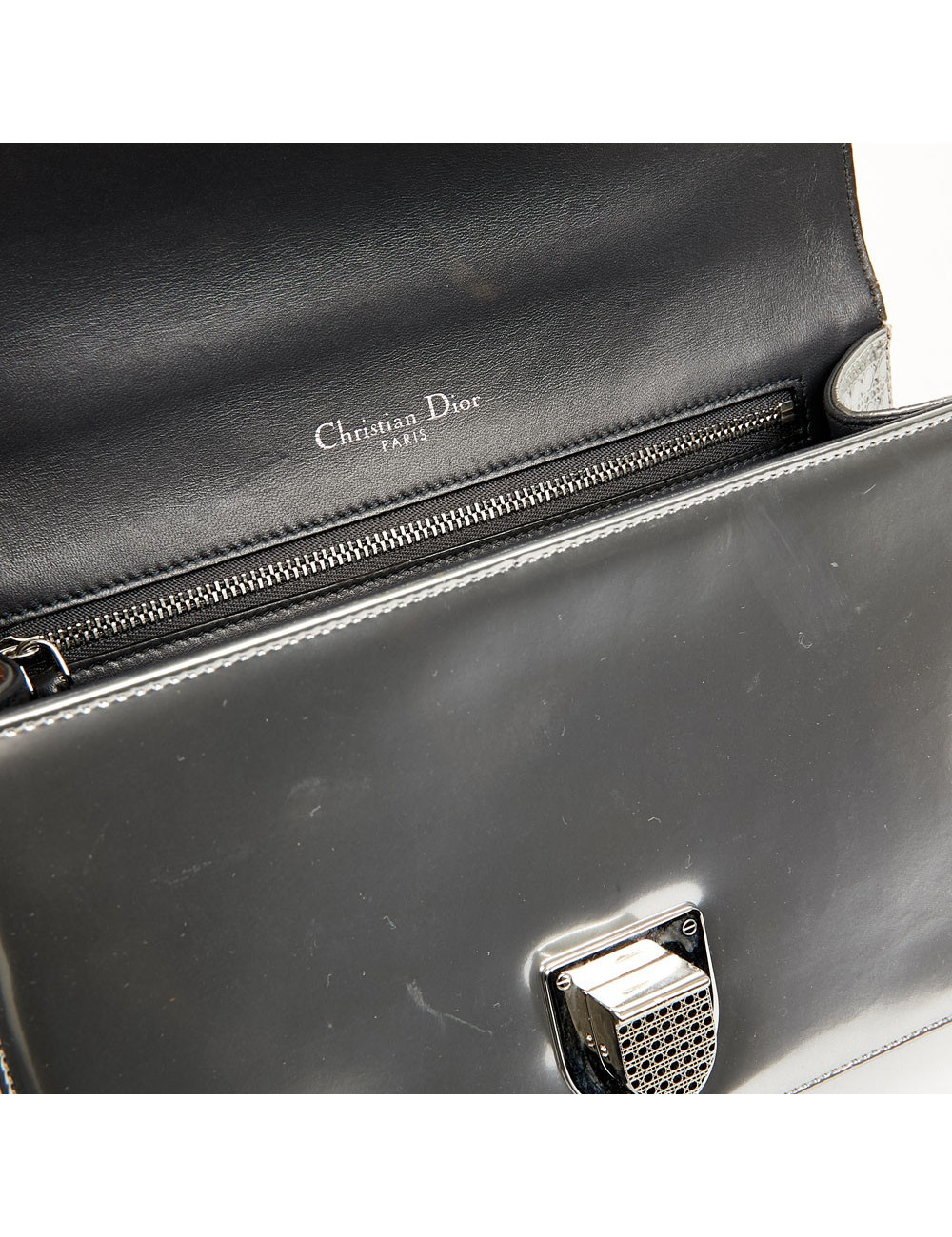 Sac à main Diorama DIOR cuir argent 