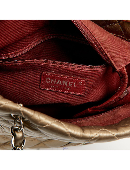 CHANEL Copper Quilted Leather Bucket Bag