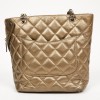 CHANEL Copper Quilted Leather Bucket Bag