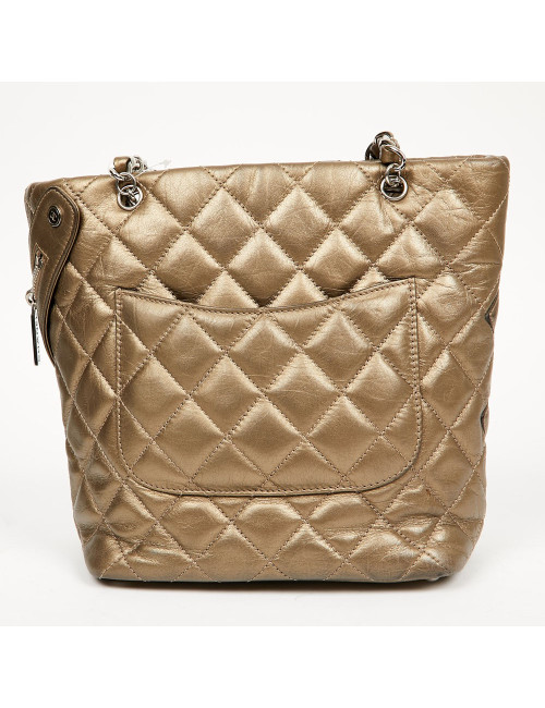 CHANEL Copper Quilted Leather Bucket Bag