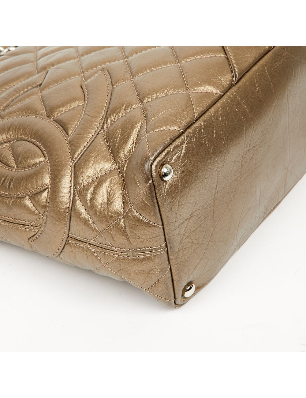 CHANEL Copper Quilted Leather Bucket Bag