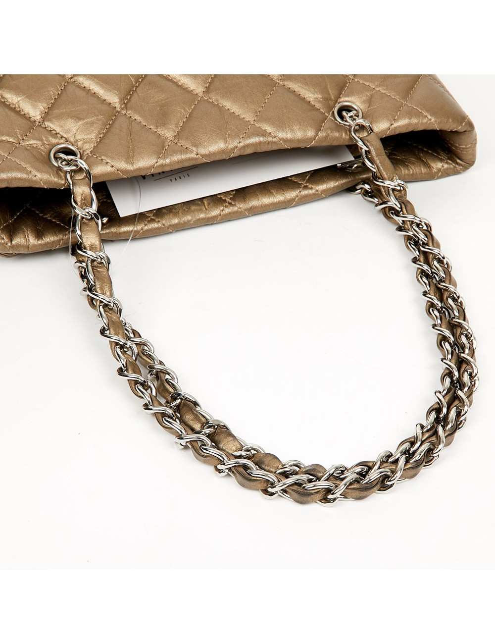 CHANEL Copper Quilted Leather Bucket Bag