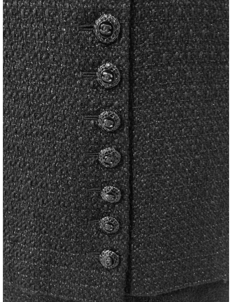 Tailleur avec robe CHANEL noir pailleté