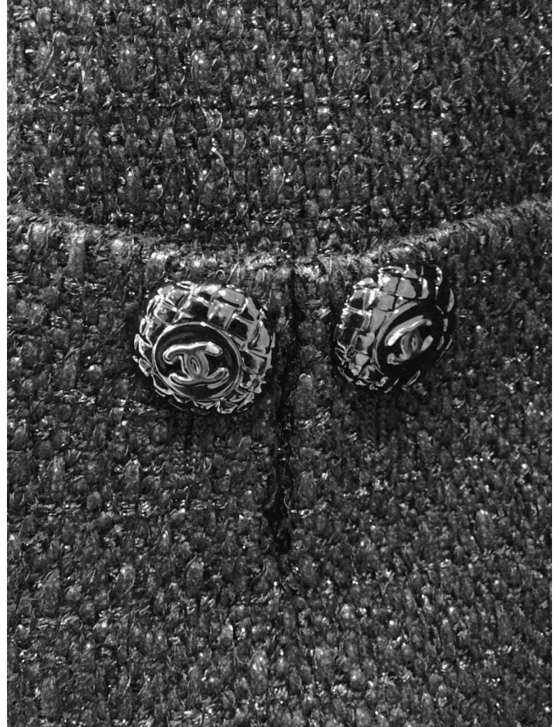 Tailleur avec robe CHANEL noir pailleté