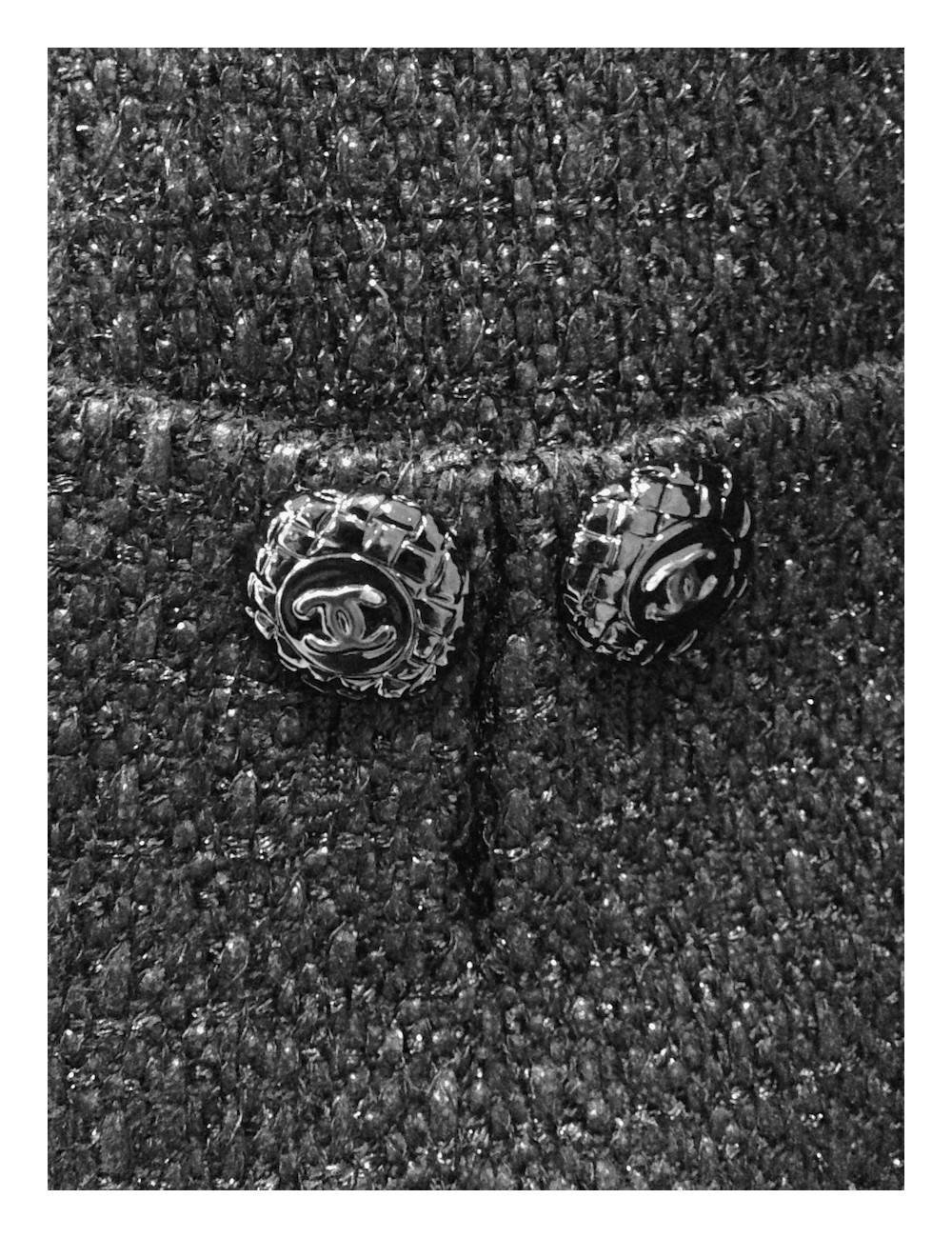 Tailleur avec robe CHANEL noir pailletée