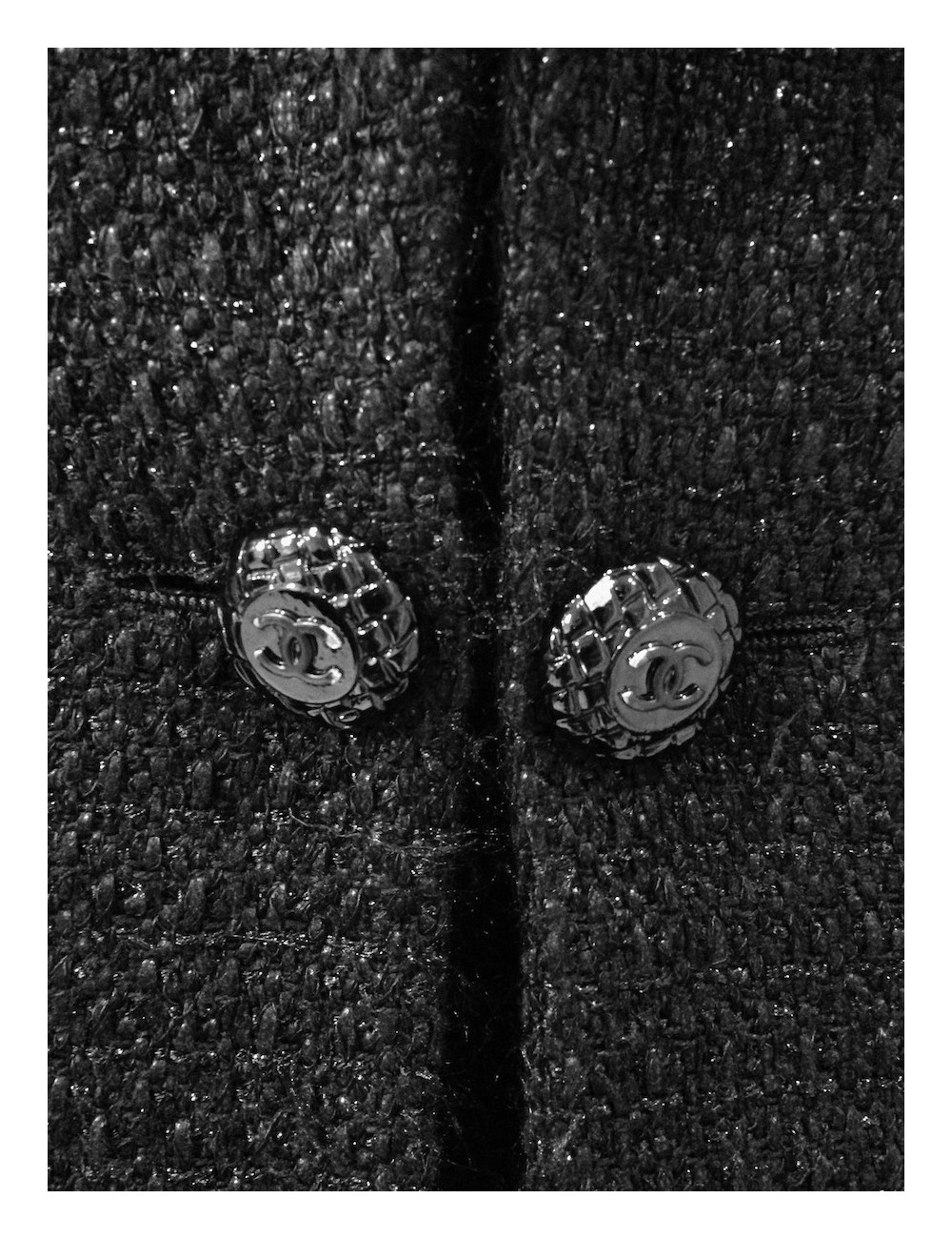 Tailleur avec robe CHANEL noir pailletée