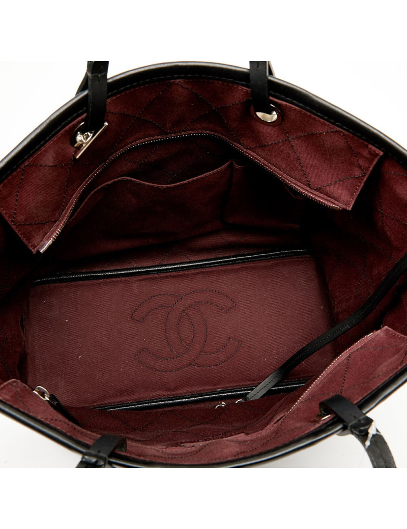Grand cabas CHANEL cuir grainé noir