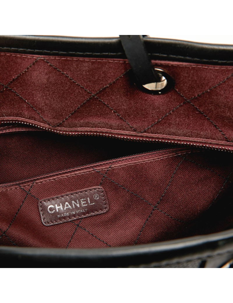 Grand cabas CHANEL cuir grainé noir