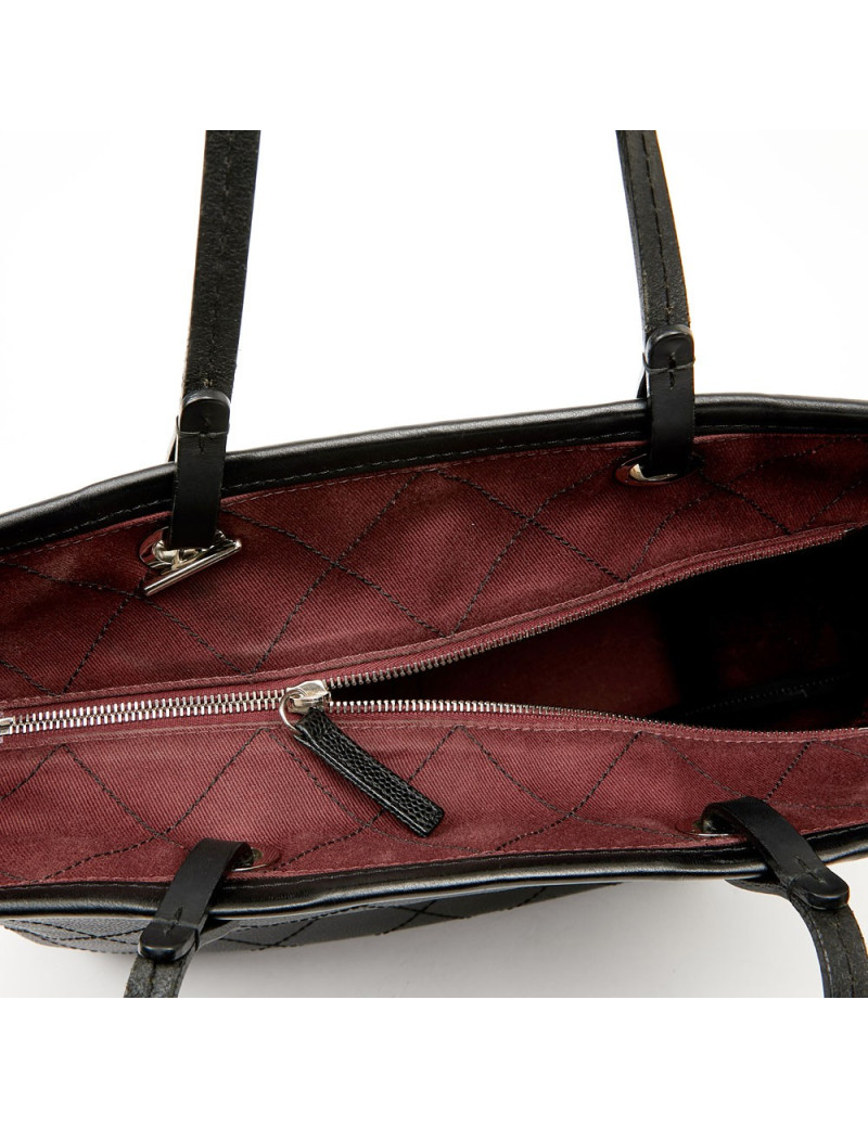 Grand cabas CHANEL cuir grainé noir