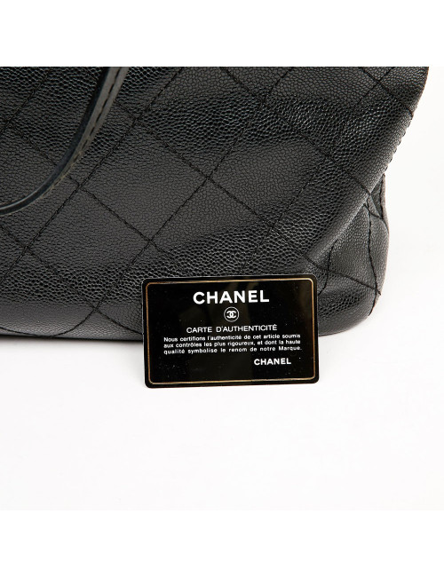 Grand cabas CHANEL cuir grainé noir