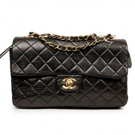 Chanel vintage timeless bag in black leather