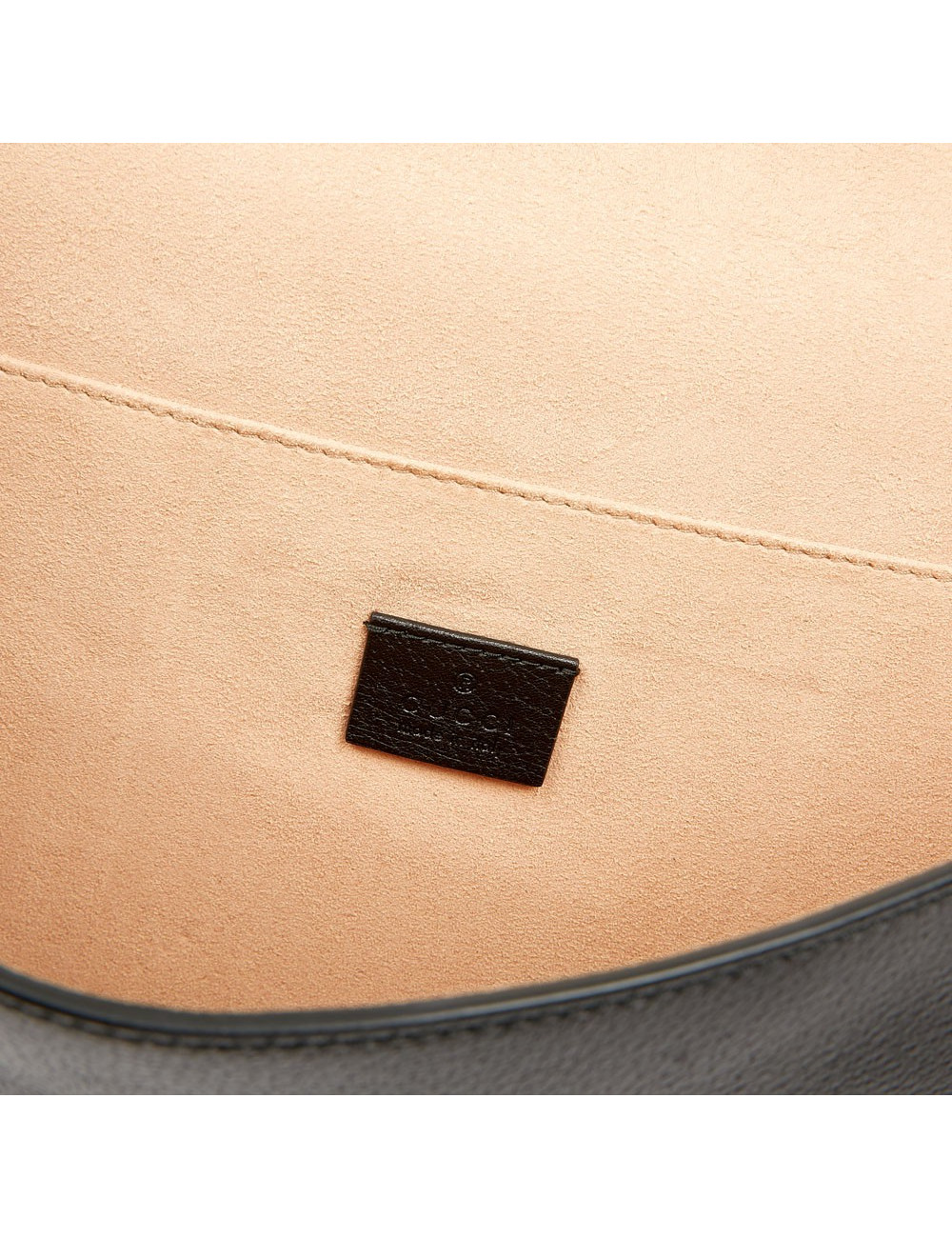 Serviette GUCCI cuir grainé et broche papillon