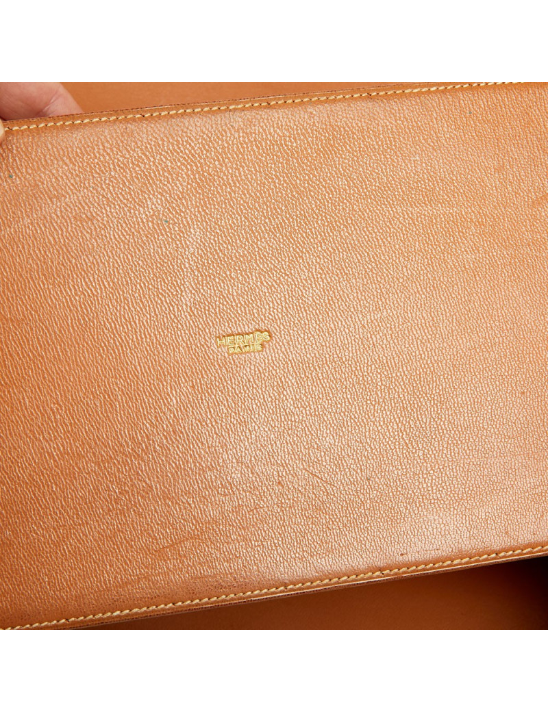 Hermes Kelly jewelry box in brown Porosus 